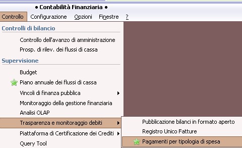 Percorso menu swing pagamenti per tipologia di spesa .jpg