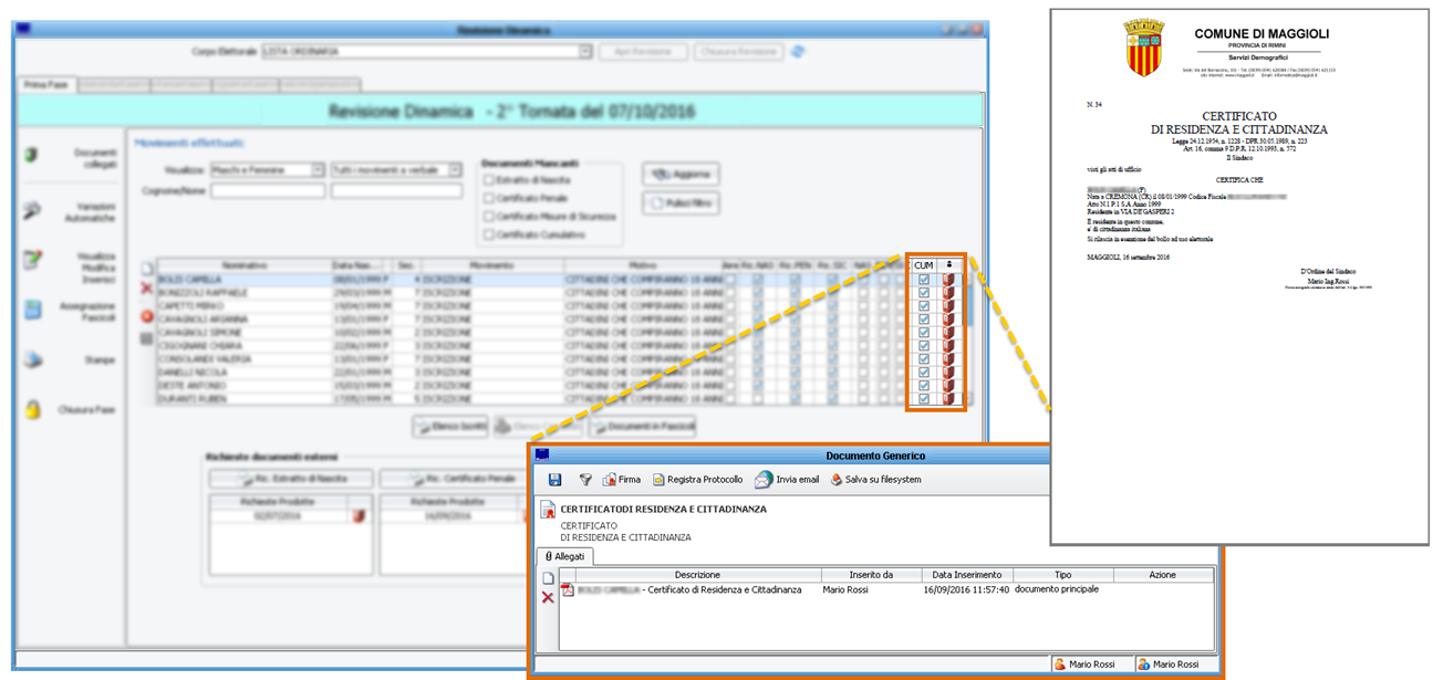 Certificato Cumulativo di Cittadinanza e Residenza