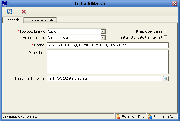 Aggio 2019 e annualità pregresse