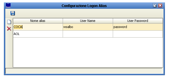 Configurazione Logon Alias