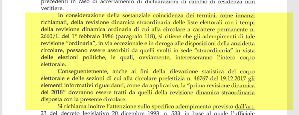 Non effetuare la Dinamica Ordinaria