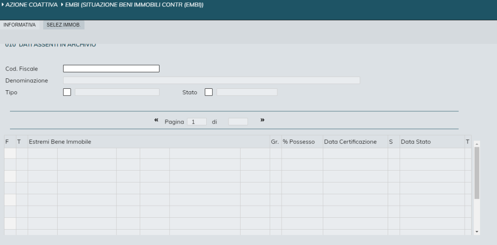 Situazione beni immobbili contr. (EMBI)