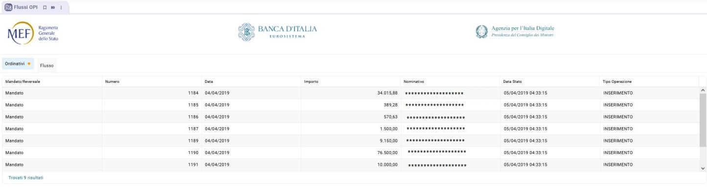 Flussi Ordinativi (New)