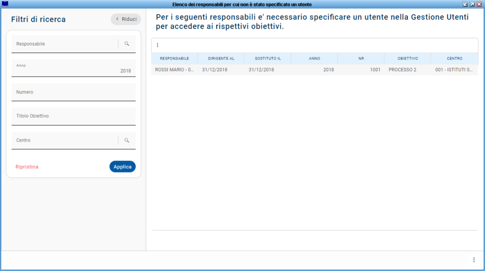 Responsabili privi di utente