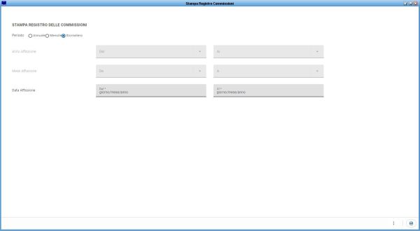 Stampa registro commissioni